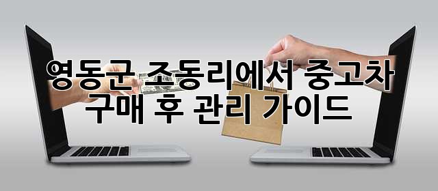 영동군 조동리에서 중고차 구매 후 관리 가이드