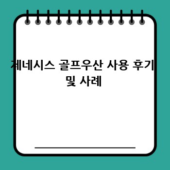 제네시스 골프우산 사용 후기 및 사례