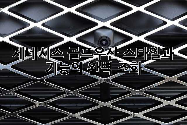제네시스 골프우산: 스타일과 기능의 완벽 조화