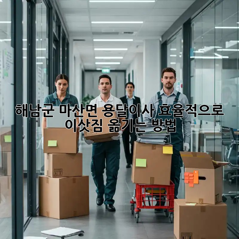 해남군 마산면 용달이사, 효율적으로 이삿짐 옮기는 방법